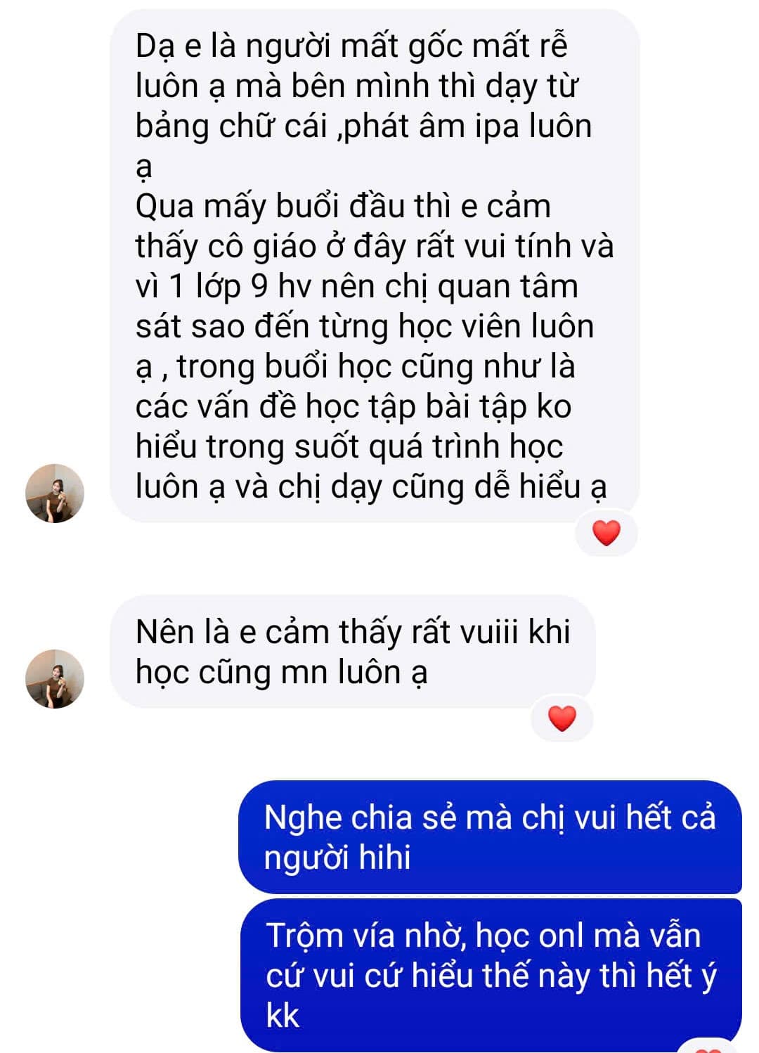 Feedback từ học viên