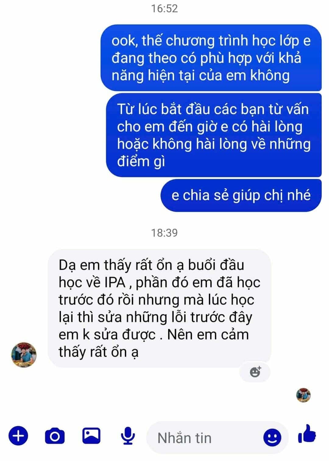 Feedback từ học viên
