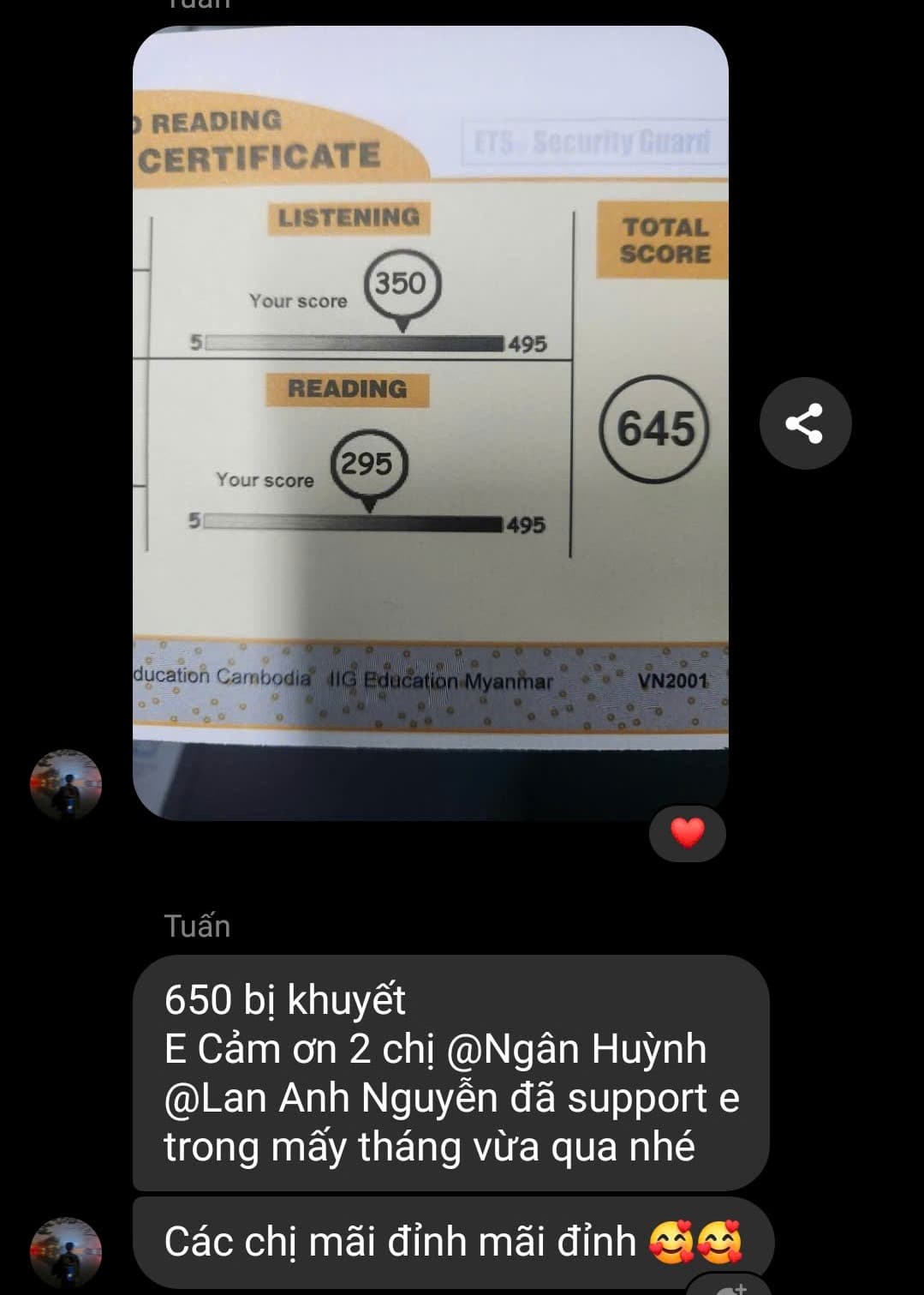 Feedback chất lượng từ học viên DMAX