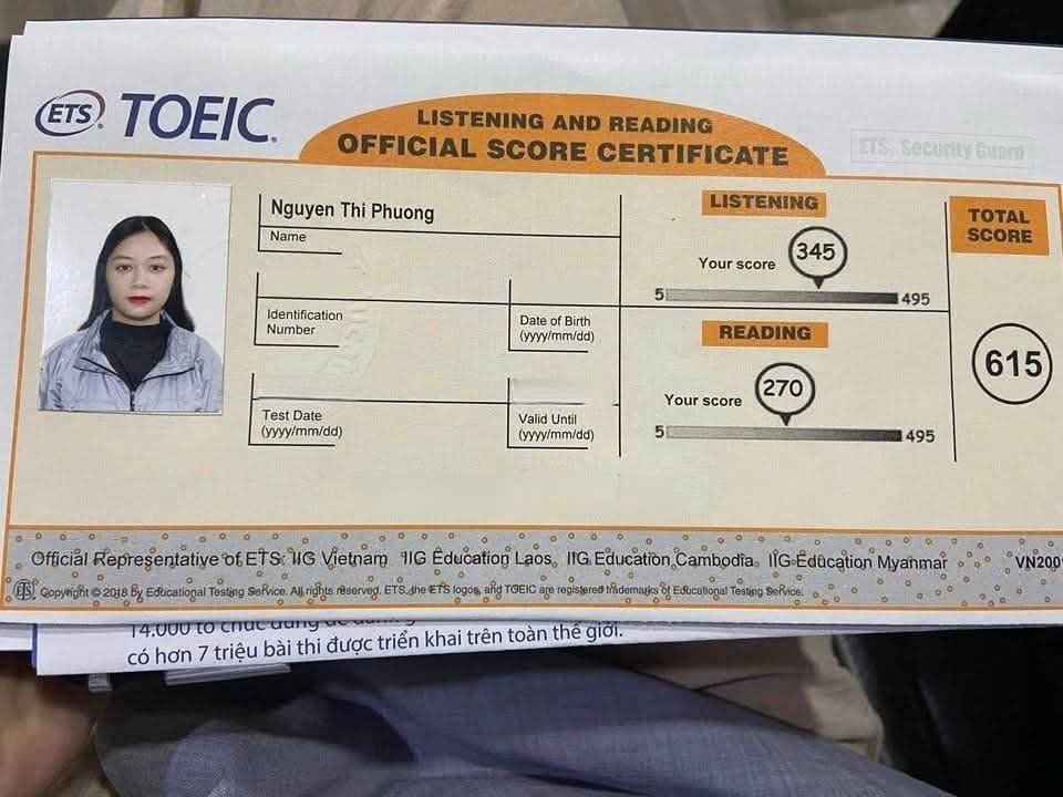 Nguyễn Thị Phượng – Học viên tại DMAX - Học chắc thi đạt TOEIC